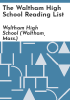 The_Waltham_High_School_reading_list
